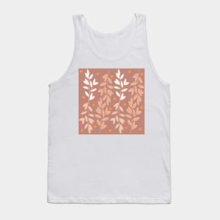 Leaves in neutral color pattern Tank Top